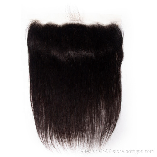 100% Brazilian Virgin Cuticle Aligned Human Hair Straight 4x4 Transparent Swiss Silk Base Transparent  Lace Closure